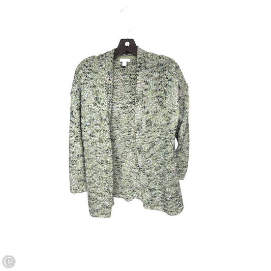 Sweater Cardigan By J. Jill In Green & Purple, Size: Mp