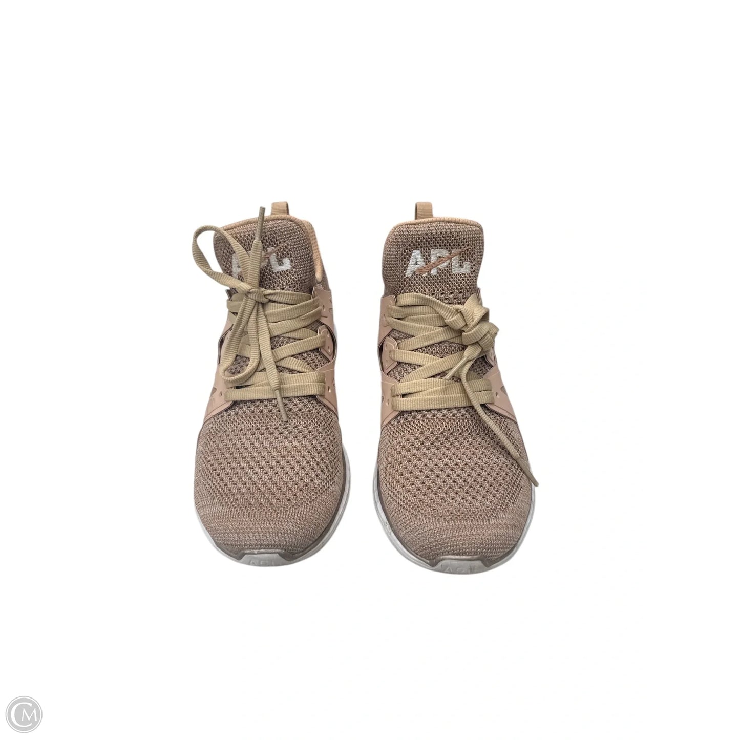 Shoes Designer By Apl In Peach, Size: 7.5