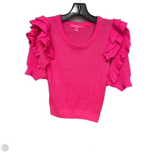 Top Short Sleeve Designer By Lilly Pulitzer In Pink, Size: S