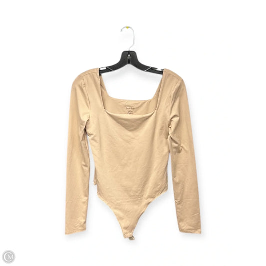 Bodysuit By Clothes Mentor In Tan, Size: L