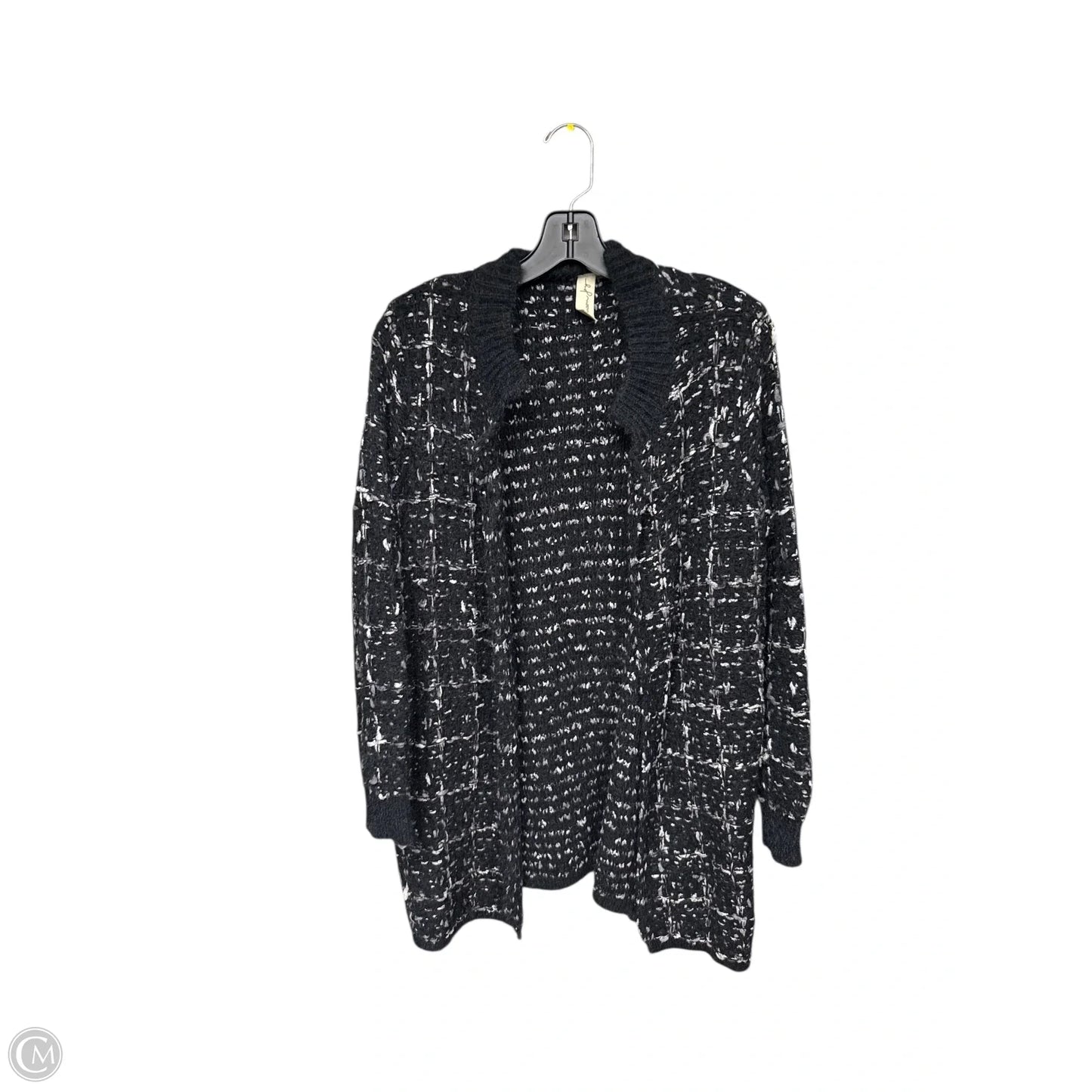Sweater Cardigan By Allison Joy In Black & White, Size: S