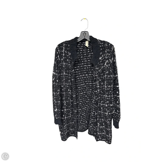 Sweater Cardigan By Allison Joy In Black & White, Size: S