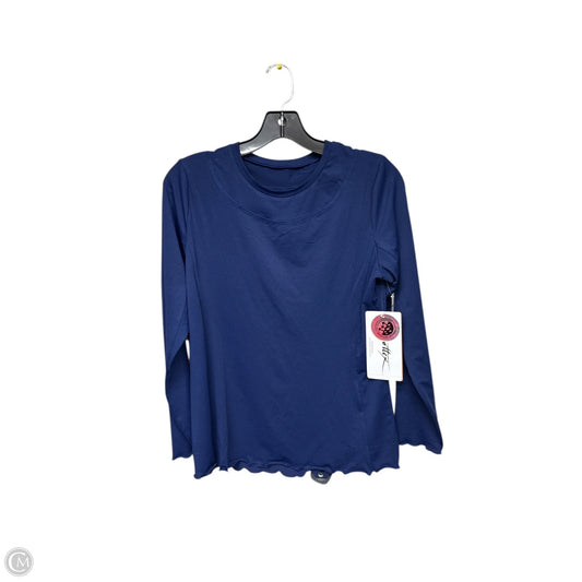 Athletic Top Long Sleeve Crewneck By Gottex In Blue, Size: M