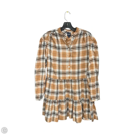 Dress Casual Midi By Gap In Plaid Pattern, Size: S