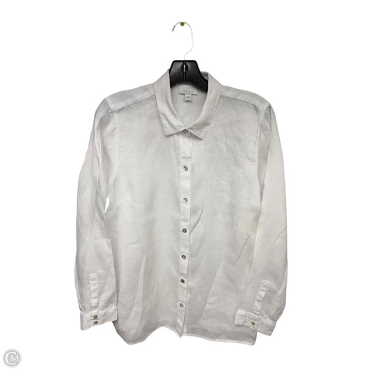 Top Long Sleeve By J. Jill In White, Size: M