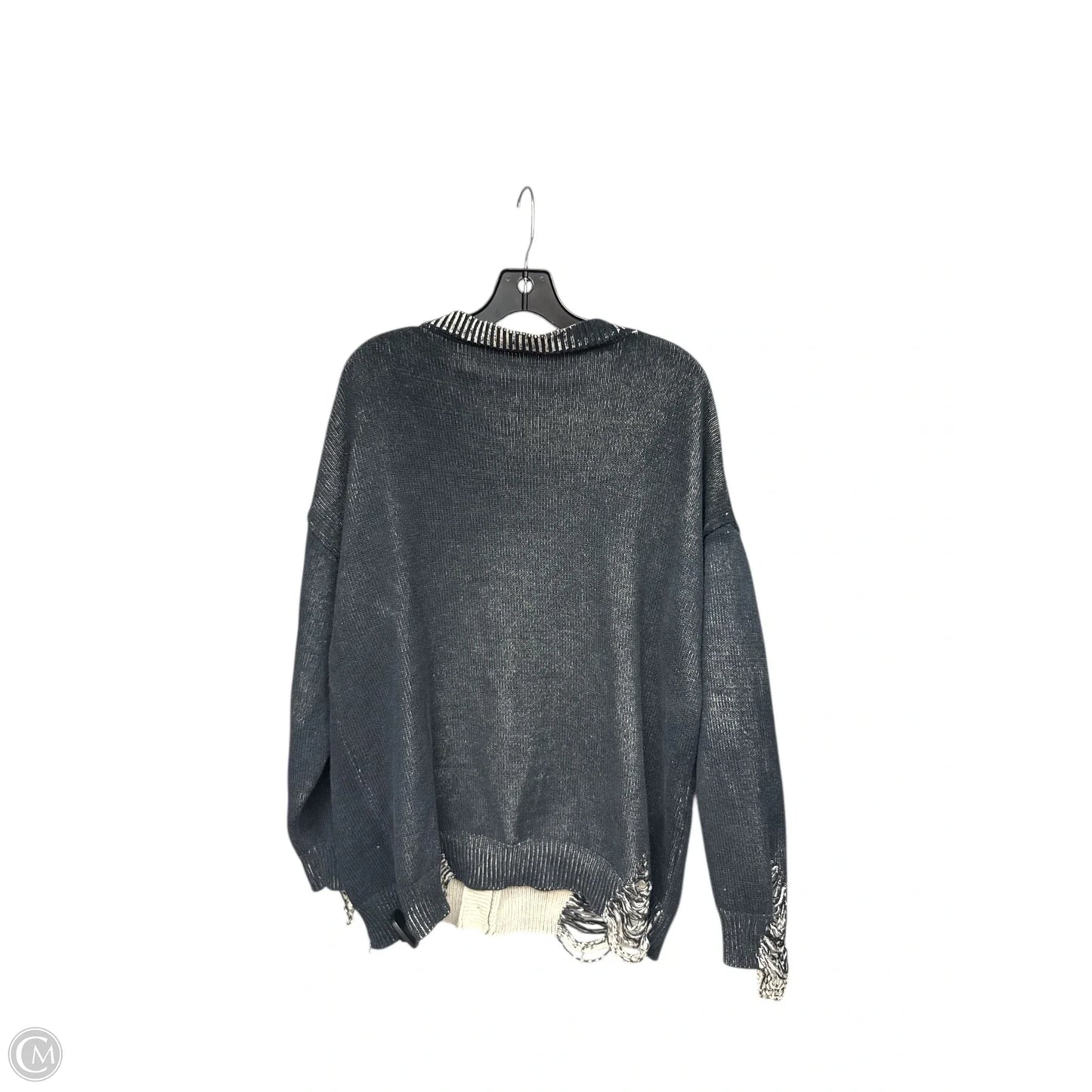 Sweater Cardigan By Fashion Nova In Grey, Size: Xl