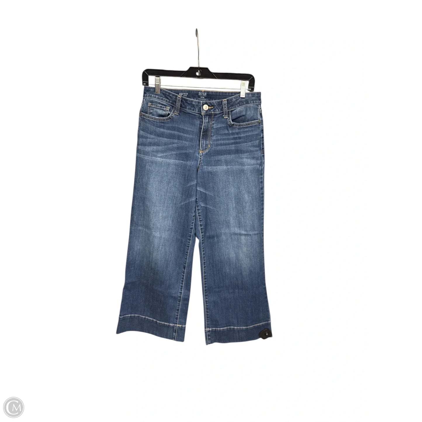 Jeans Wide Leg By Ana In Blue Denim, Size: 6p