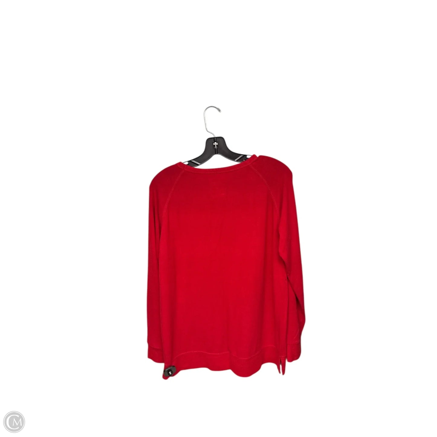 Top Long Sleeve Basic By Sonoma In Red, Size: M