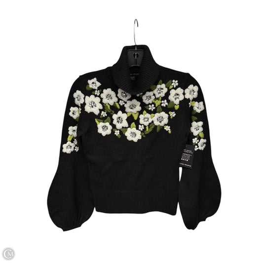 Sweater By Boston Proper In Black & Green, Size: Xxs