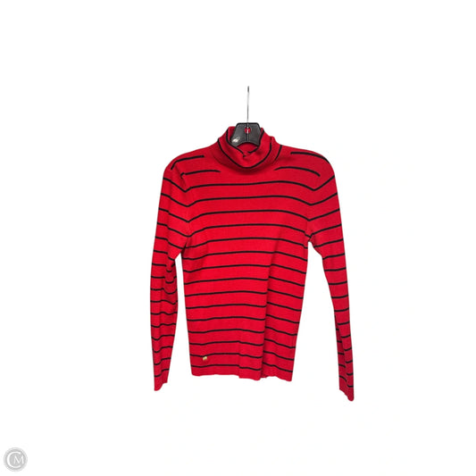 Top Long Sleeve By Lauren By Ralph Lauren In Striped Pattern, Size: L