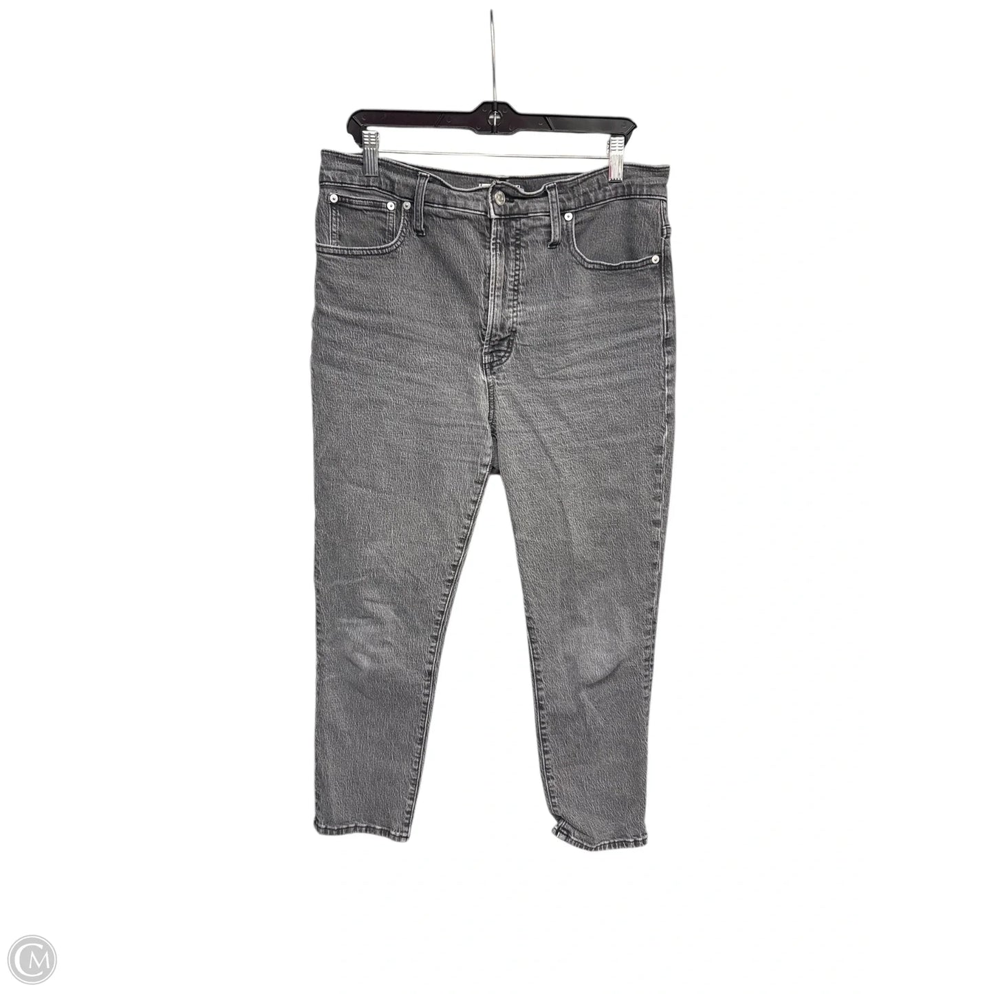 Jeans Straight By Madewell In Black Denim, Size: 30