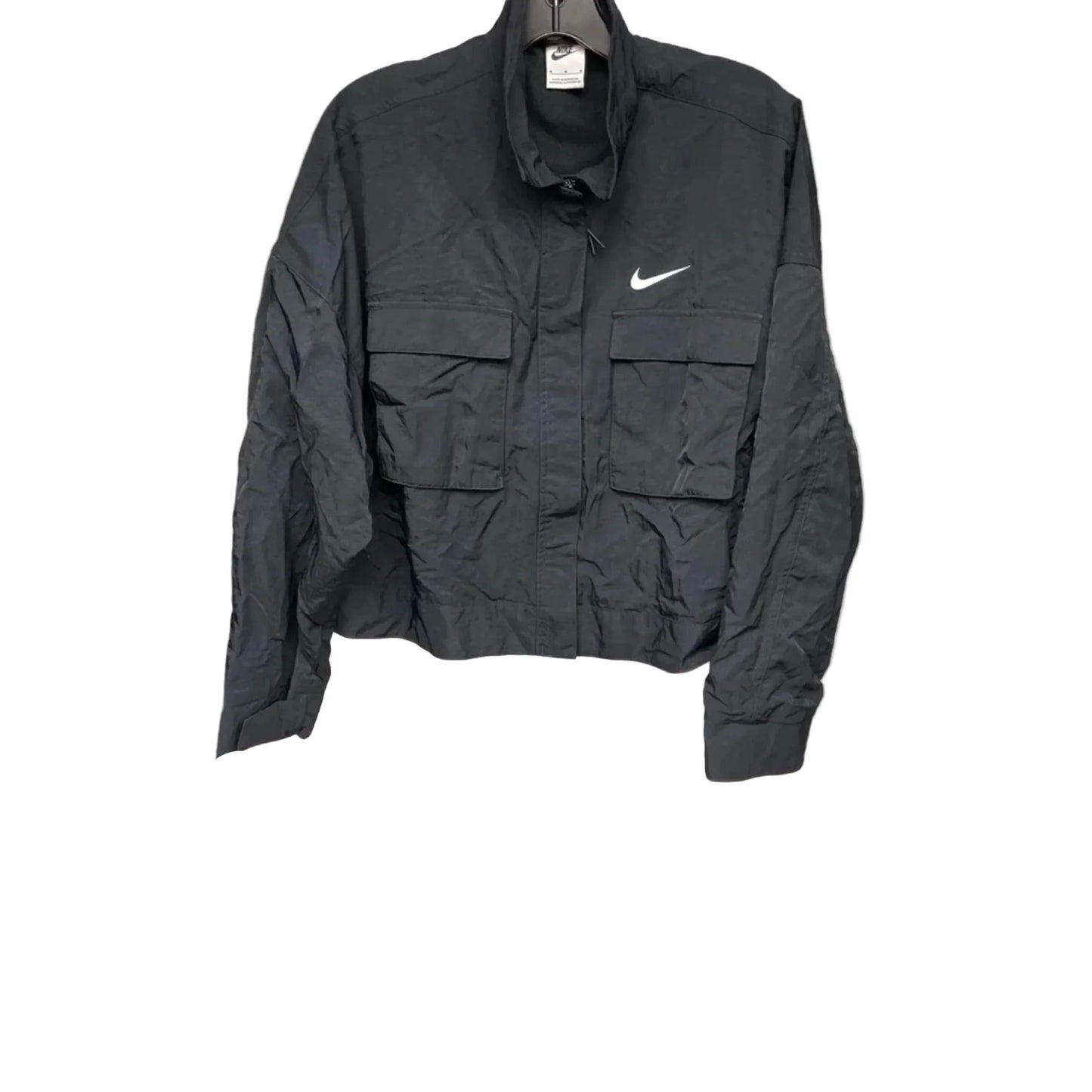 Athletic Jacket By Nike Apparel In Black, Size: M