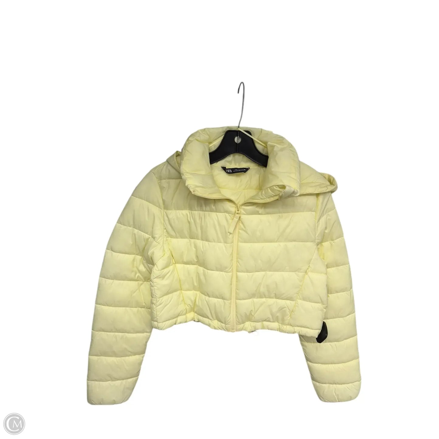 Jacket Puffer & Quilted By Zara In Yellow, Size: M