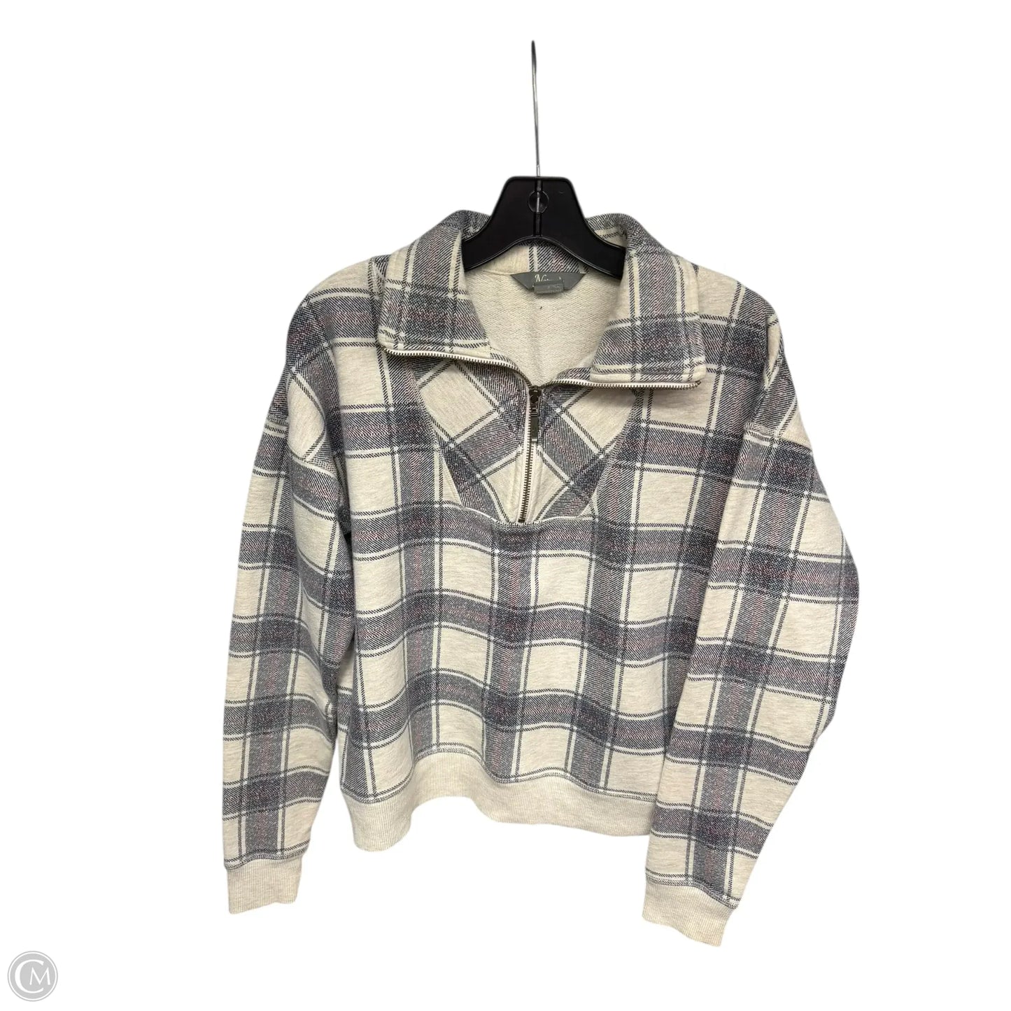 Sweater By Natural Reflections In Plaid Pattern, Size: S