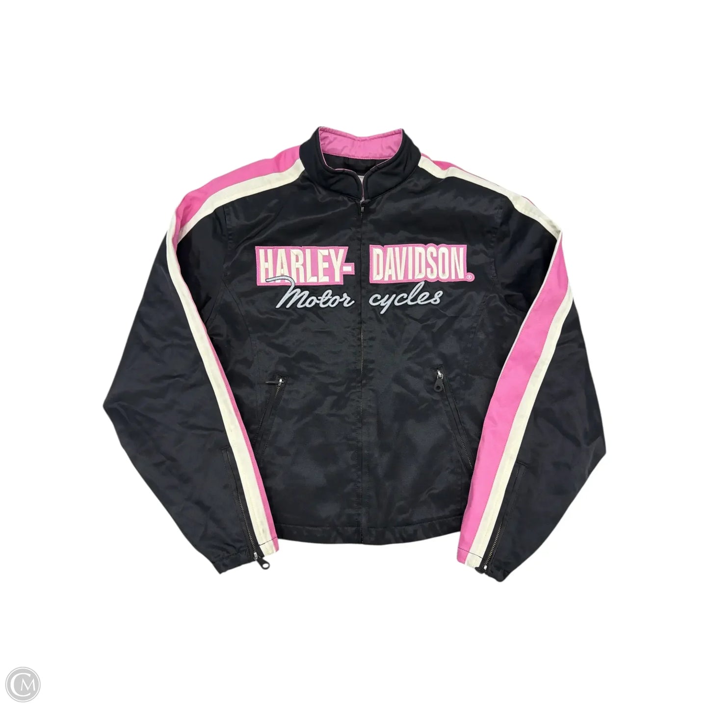 Jacket Other By Harley Davidson In Black & Pink, Size: L