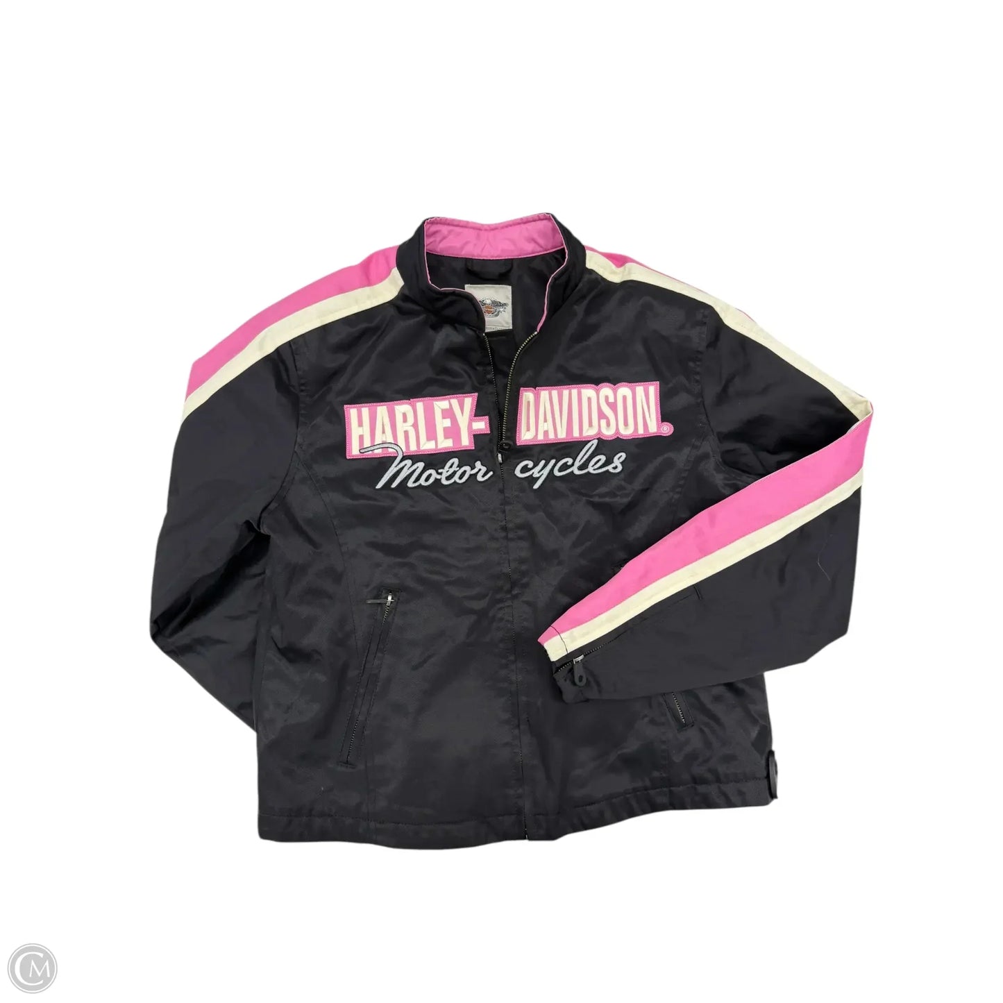 Jacket Other By Harley Davidson In Black & Pink, Size: L