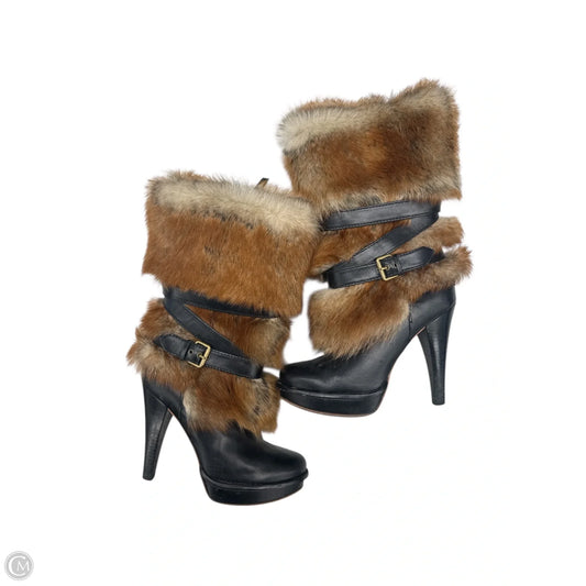 Boots Designer By Ugg In Black & Brown, Size: 7