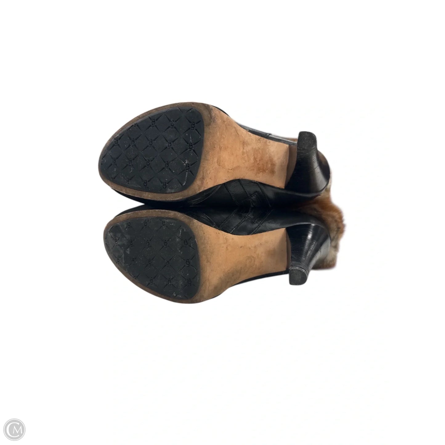 Boots Designer By Ugg In Black & Brown, Size: 7