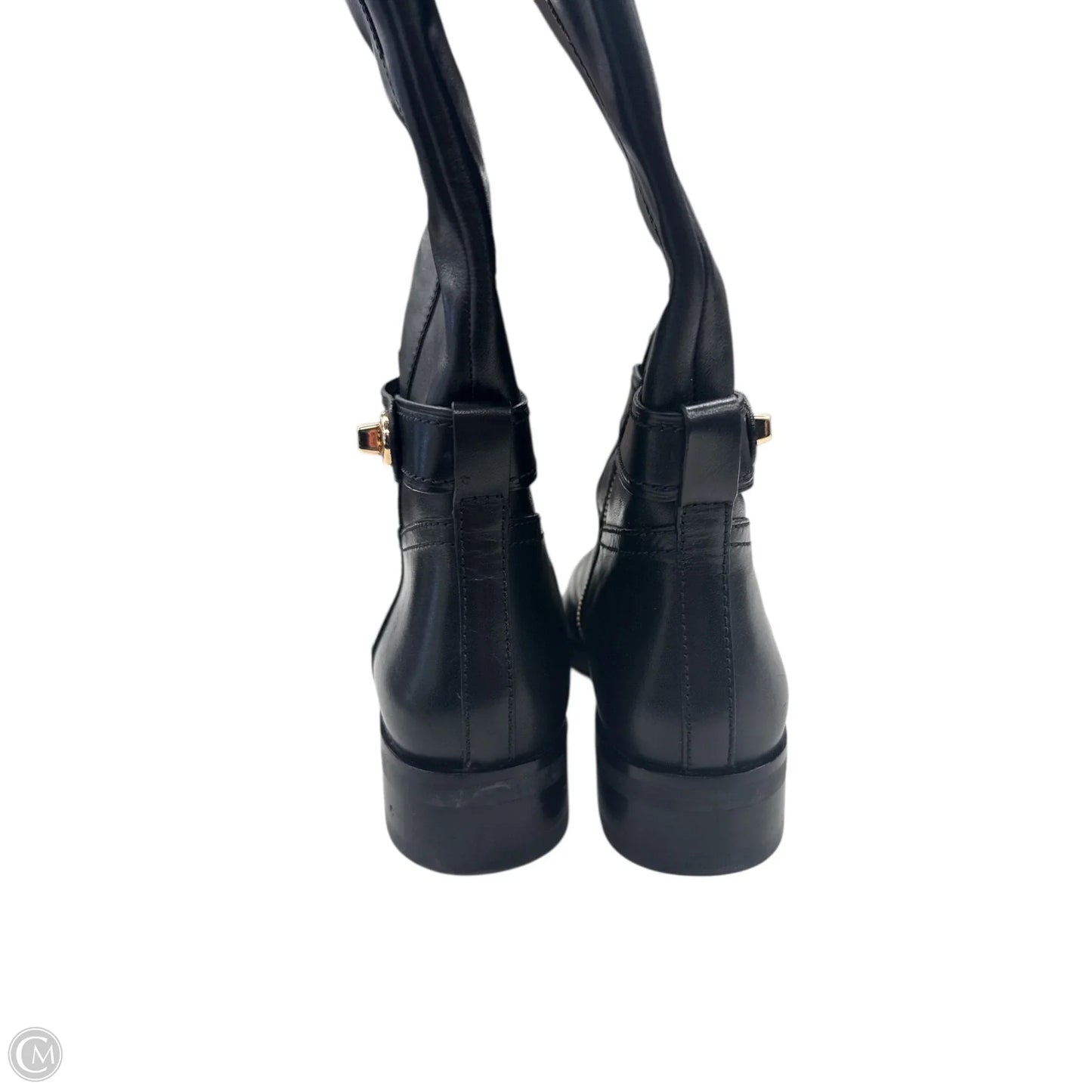 Boots Designer By Coach In Black & Brown, Size: 7