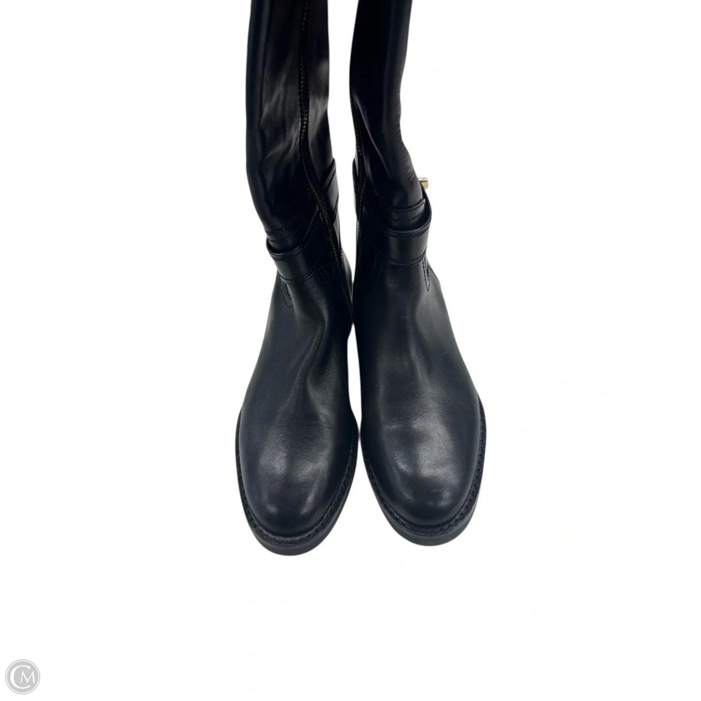 Boots Designer By Coach In Black & Brown, Size: 7