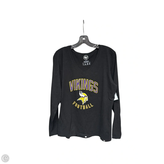 Athletic Top Long Sleeve Crewneck By Clothes Mentor In Black & Purple, Size: Xl