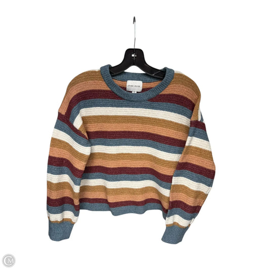 Sweater By Pink Rose In Striped Pattern, Size: M