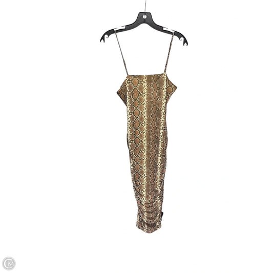 Dress Party Midi By Fashion Nova In Snakeskin Print, Size: S