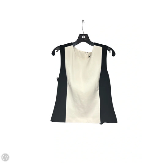 Top Sleeveless By Ann Taylor In Black & Cream, Size: 8