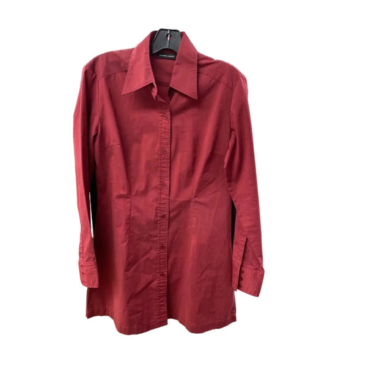 Tunic Long Sleeve By New York And Co In Maroon, Size: M