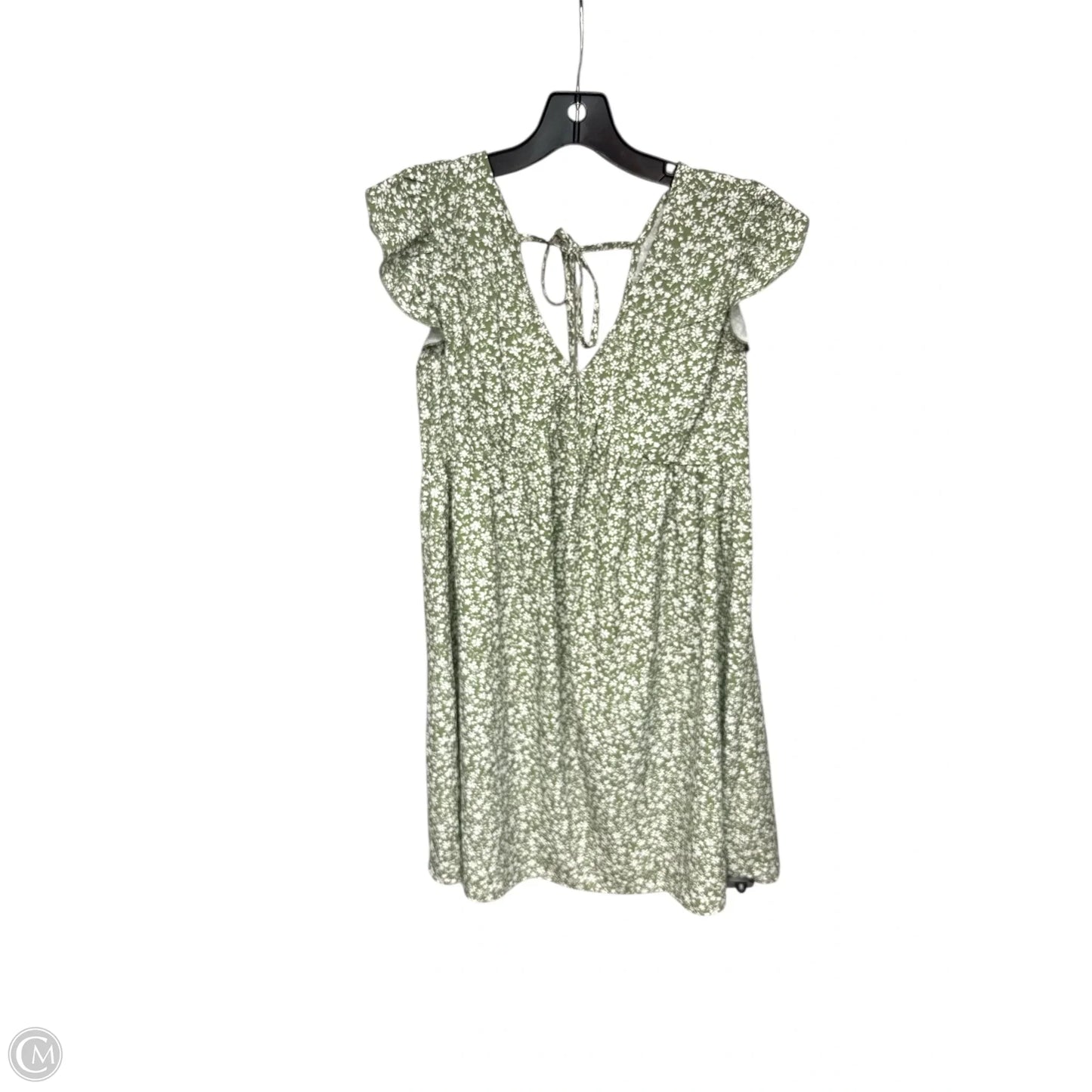 Dress Casual Midi By Clothes Mentor In Green & White, Size: M