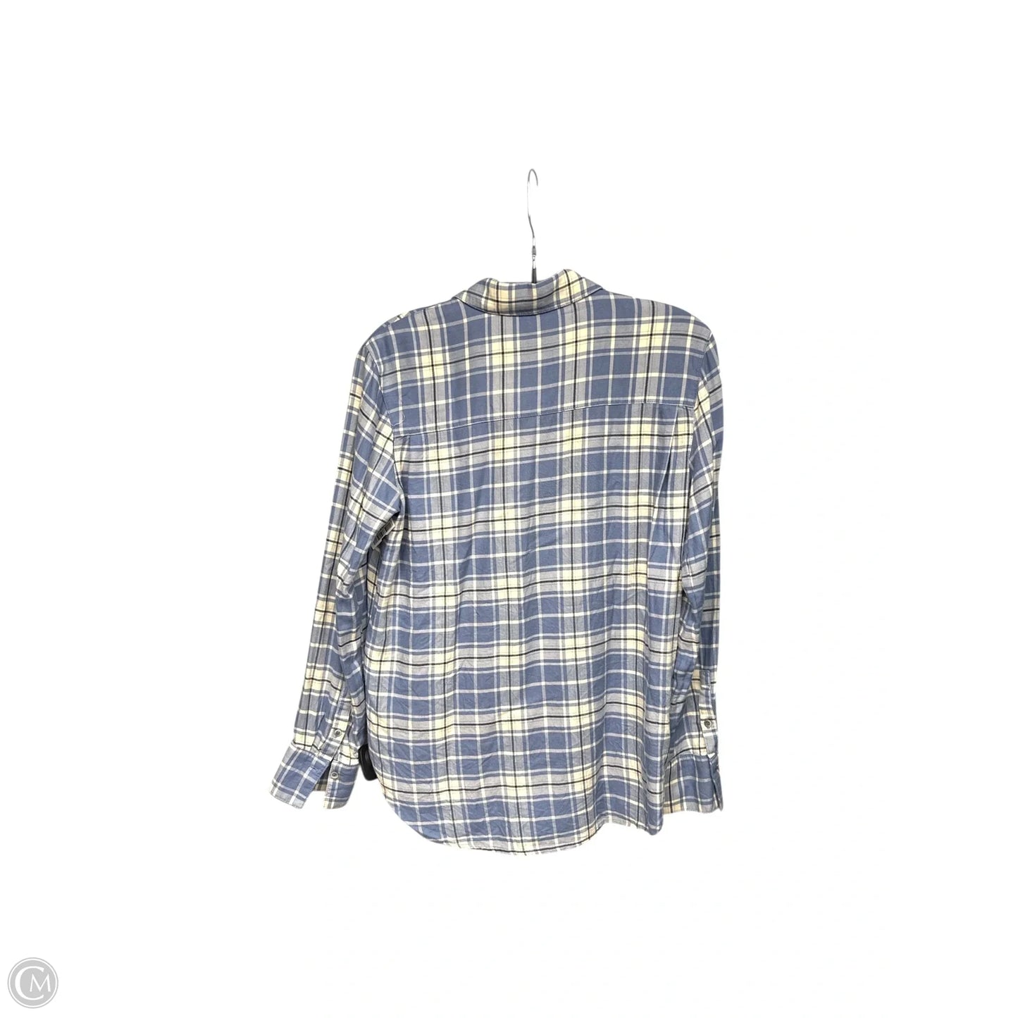 Top Long Sleeve By Treasure And Bond In Plaid Pattern, Size: Xs
