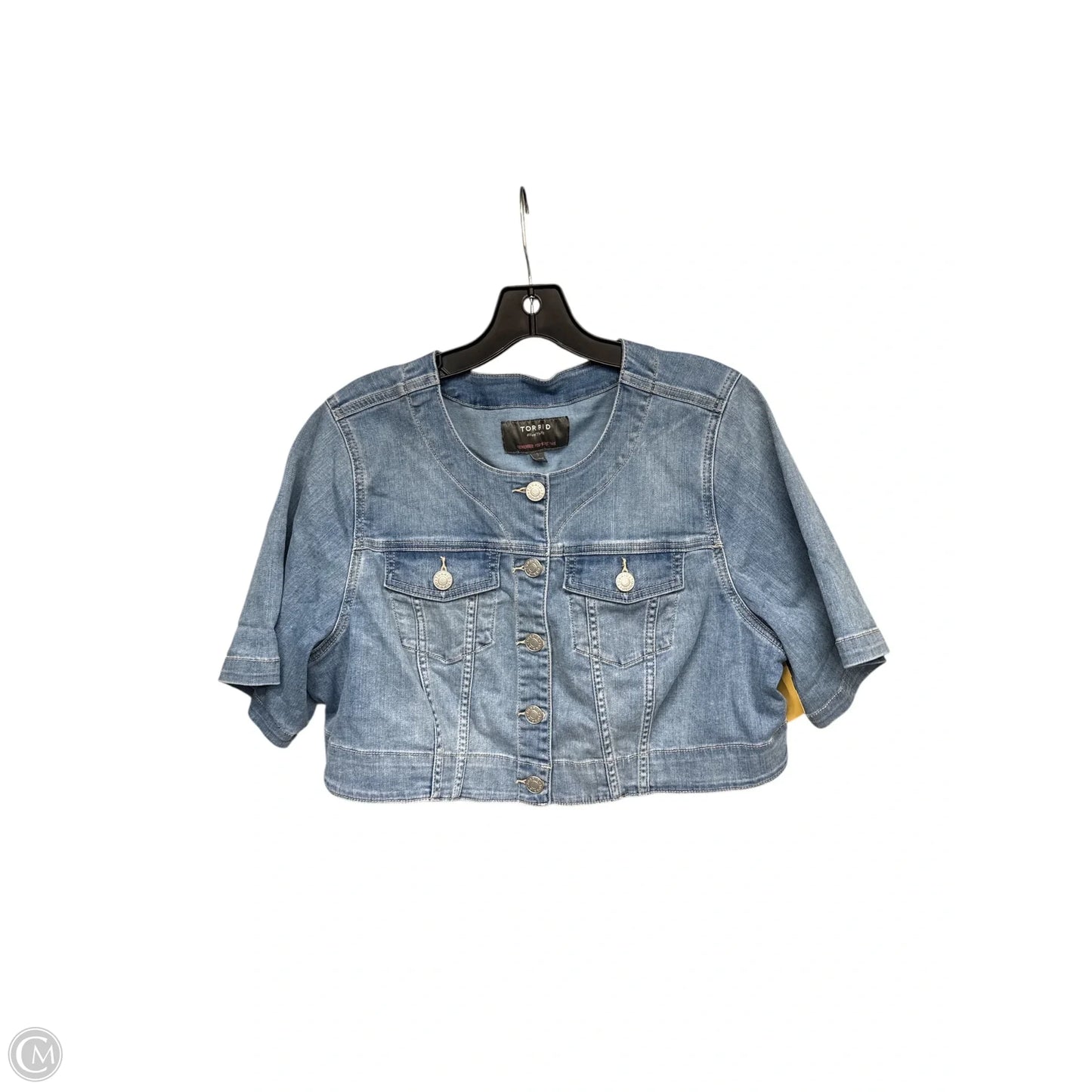 Top Short Sleeve By Torrid In Blue Denim, Size: Xl