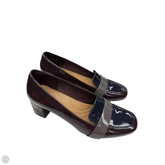 Shoes Heels Block By Clarks In Maroon, Size: 8.5