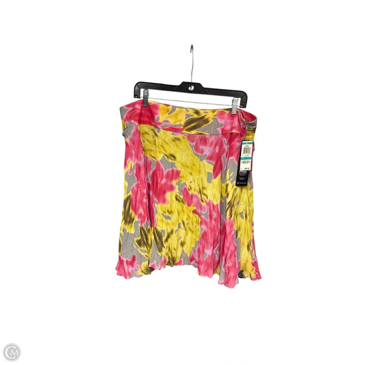 Skirt Midi By Inc In Pink & Yellow, Size: 16