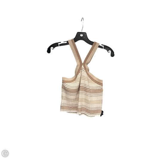 Top Sleeveless By Jessica Simpson In Tan & White, Size: Xl