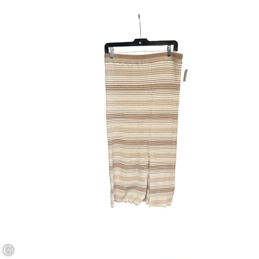 Skirt Maxi By Jessica Simpson In Tan & White, Size: Xl