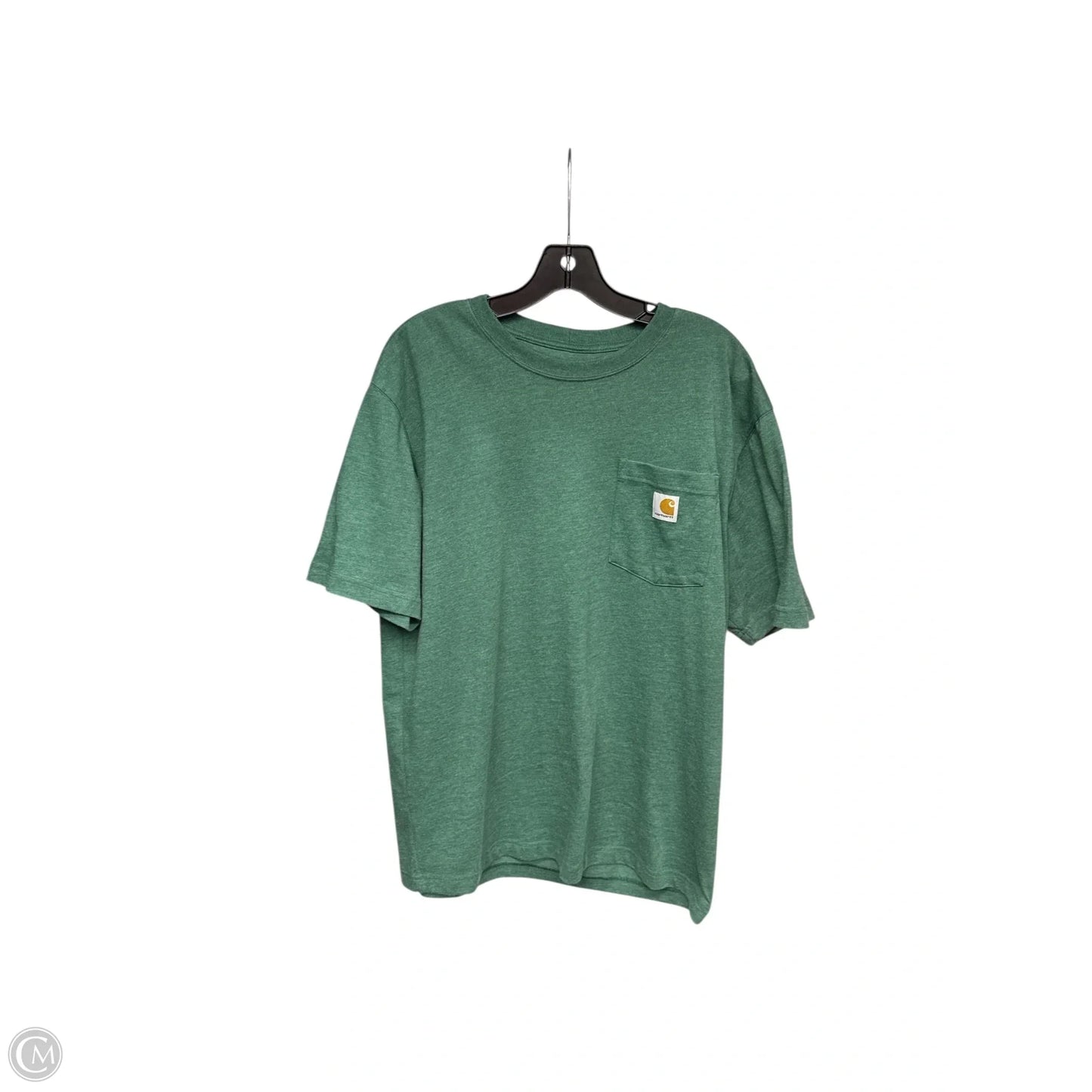 Top Short Sleeve By Carhartt In Green, Size: M