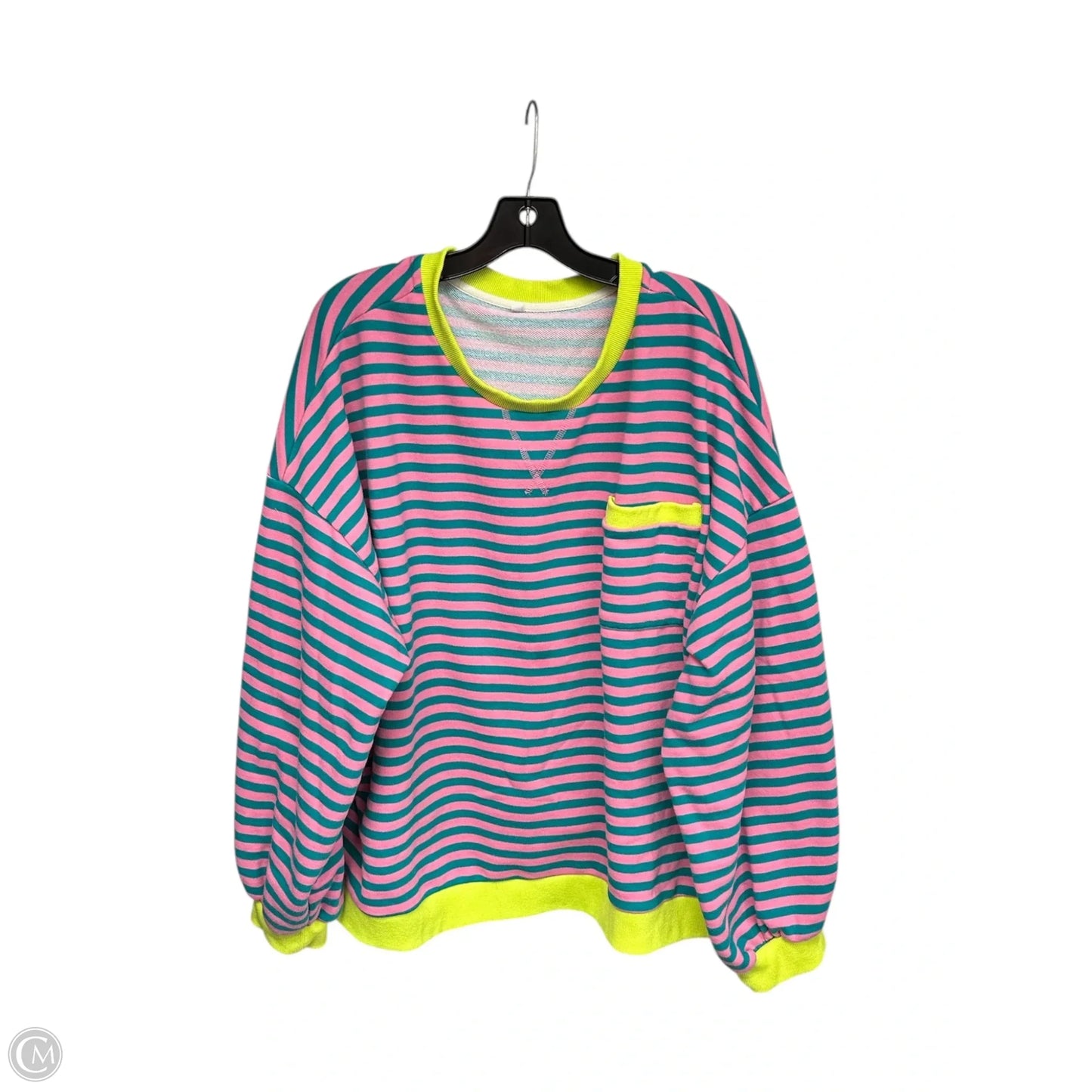 Top Long Sleeve By Clothes Mentor In Striped Pattern, Size: 3x