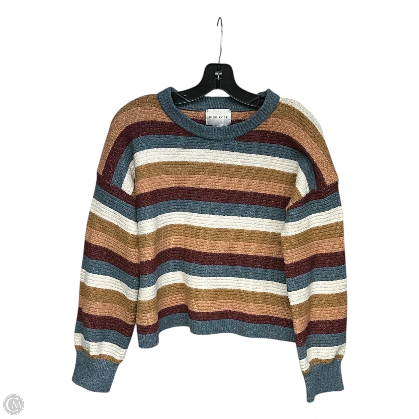 Sweater By Pink Rose In Striped Pattern, Size: M