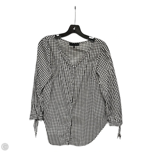 Top 3/4 Sleeve By Sanctuary In Checkered Pattern, Size: M