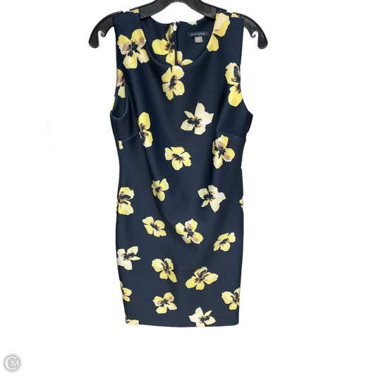 Dress Work By Tommy Hilfiger In Blue & Yellow, Size: 10