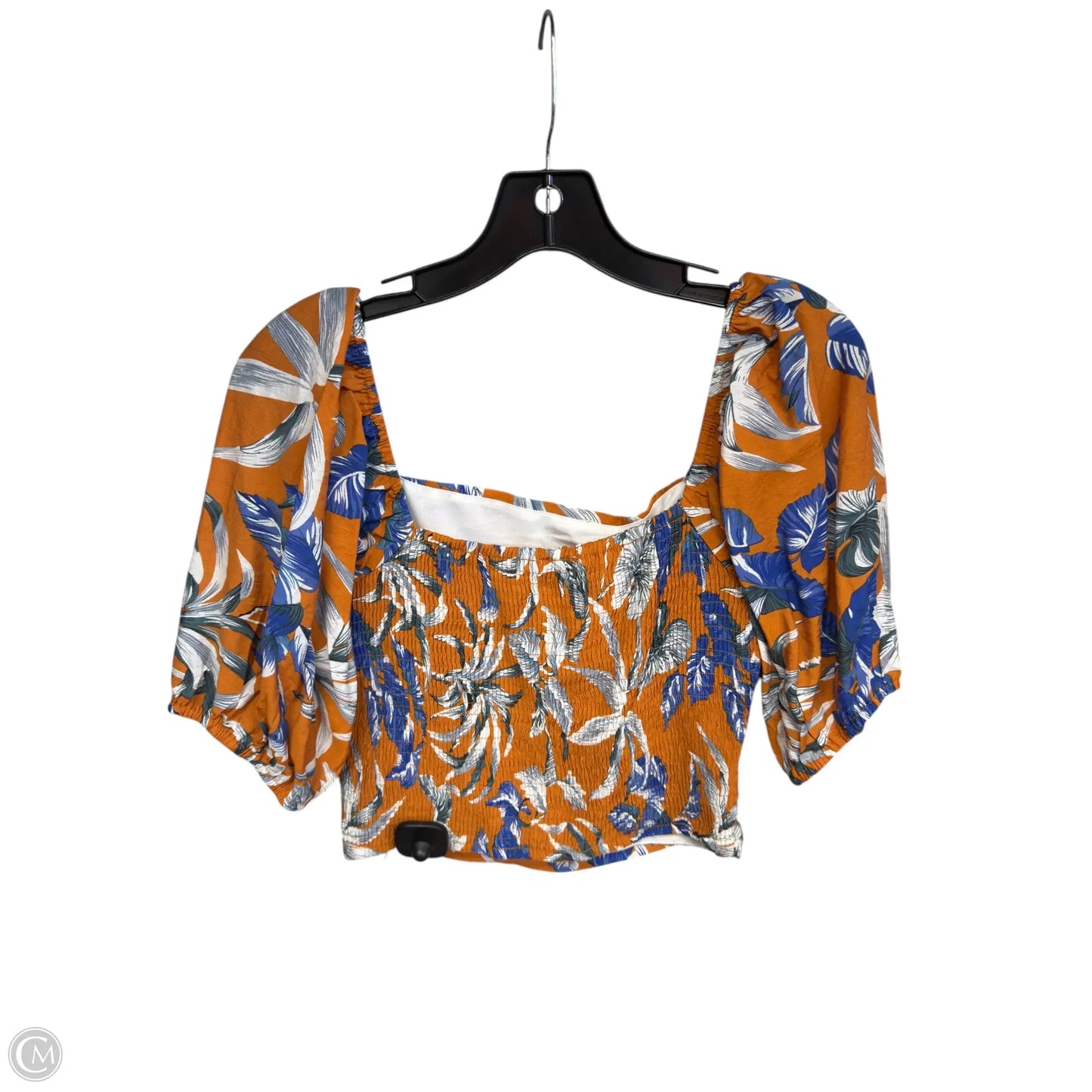 Top Short Sleeve By Clothes Mentor In Blue & Orange, Size: M