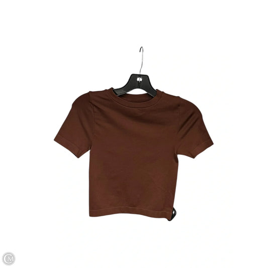 Top Short Sleeve Basic By A New Day In Brown, Size: Xs