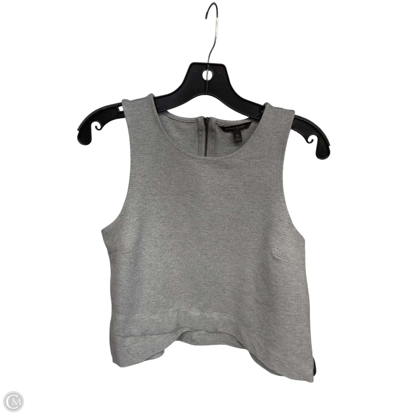Top Sleeveless By Banana Republic In Grey, Size: M