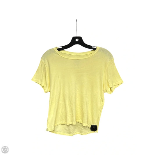 Top Short Sleeve Basic By Faded Glory In Yellow, Size: L