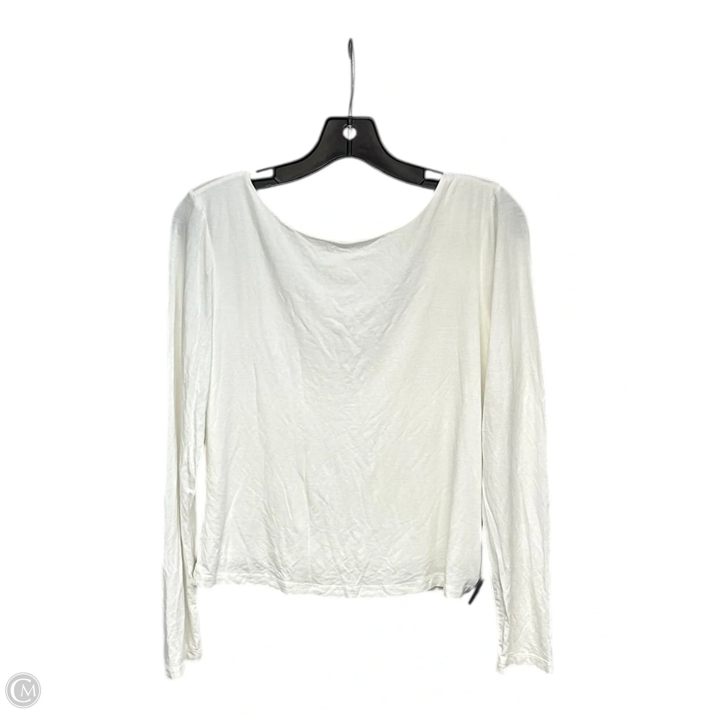 Top Long Sleeve By Final Touch In Cream, Size: L