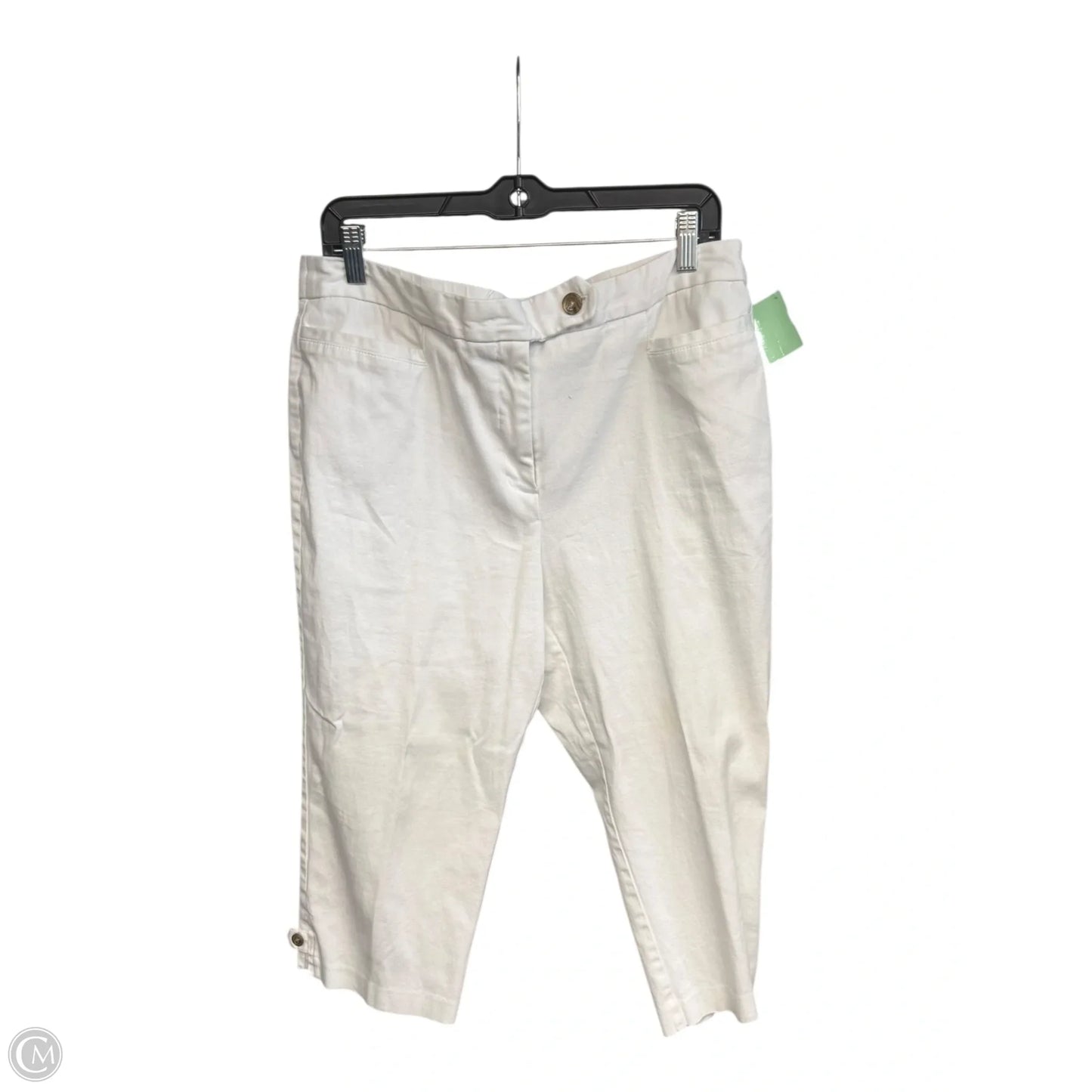 Capris By Studio Works In White, Size: 14