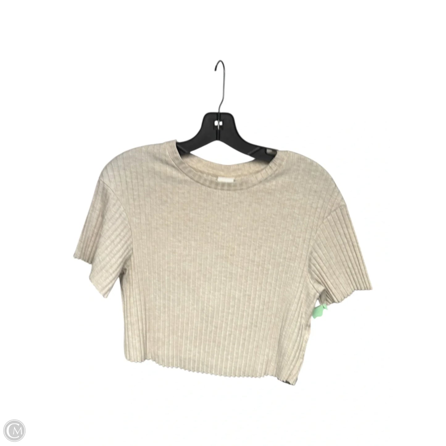 Top Short Sleeve By H&m In Beige, Size: Xs
