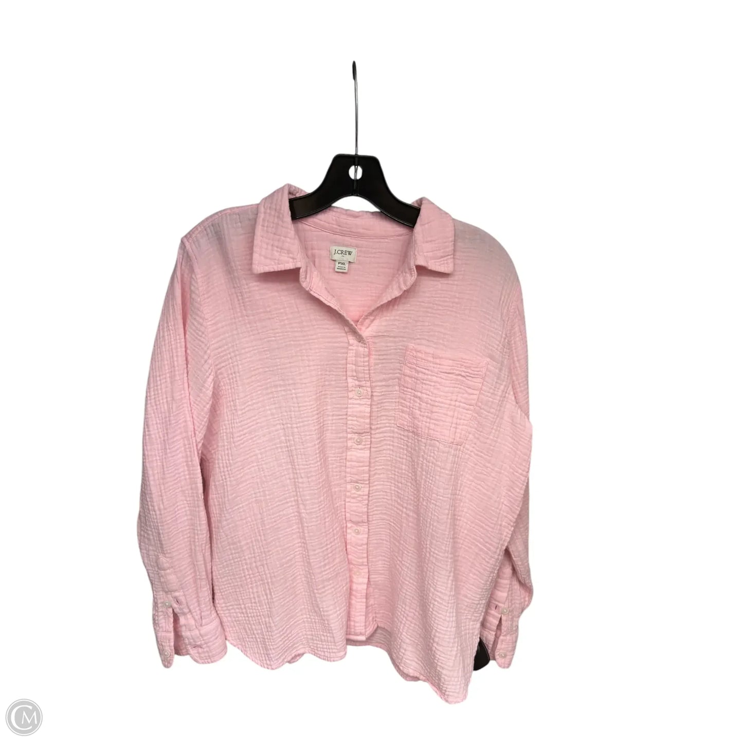 Top Long Sleeve By J. Crew In Pink, Size: Xlp
