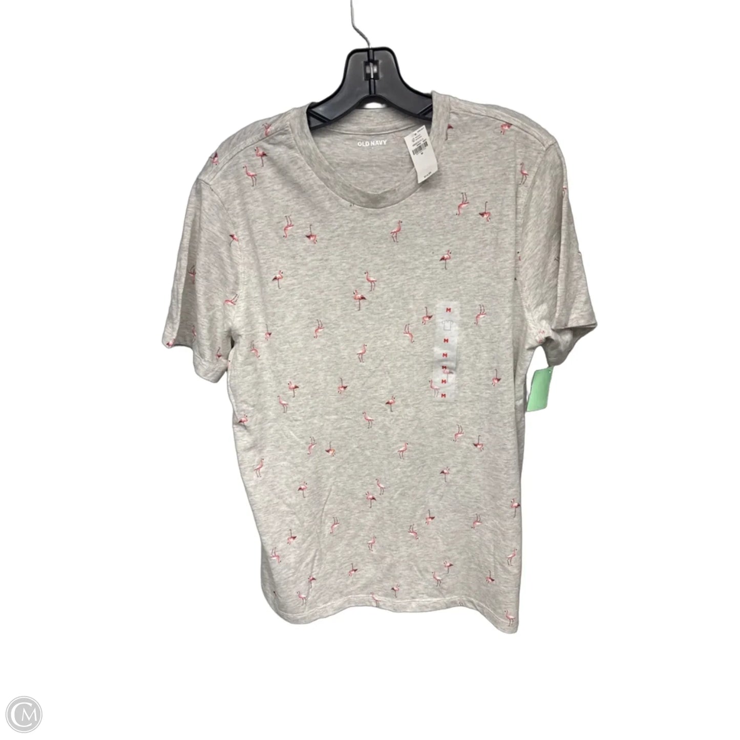 Top Short Sleeve Basic By Old Navy In Grey & Pink, Size: M